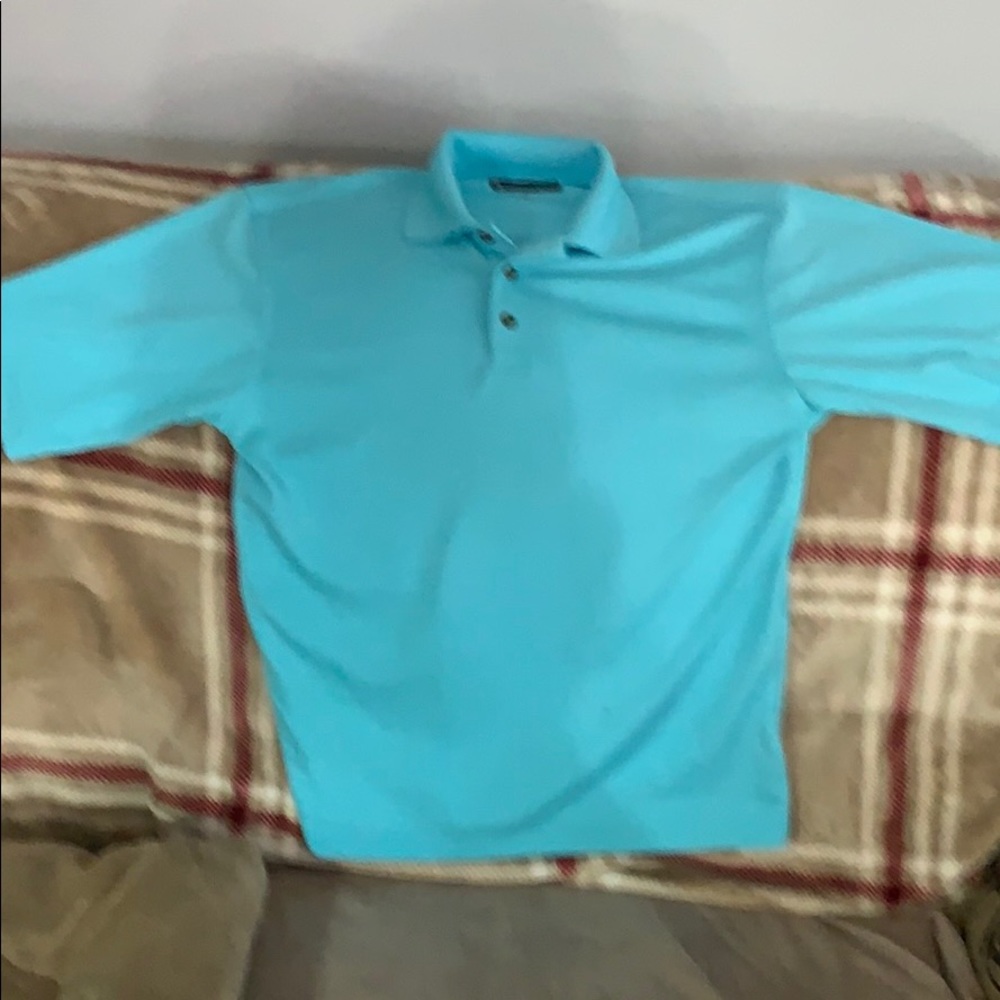 Bright sky blue pebble beach polo